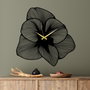 Wallity Aprire Reloj de Pared Decorativo de Metal Negro 70 x 70 cm